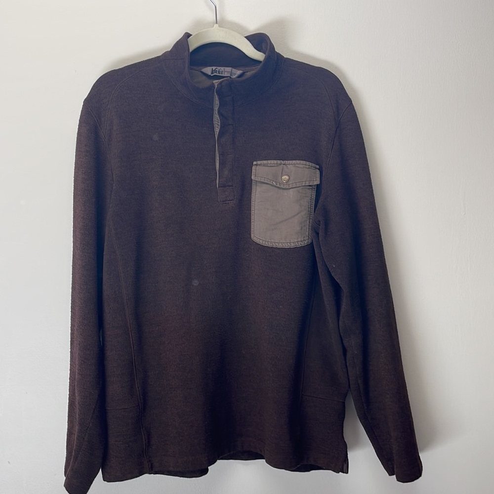 Vintage REI quarter fleece pocket PNW hiking camping